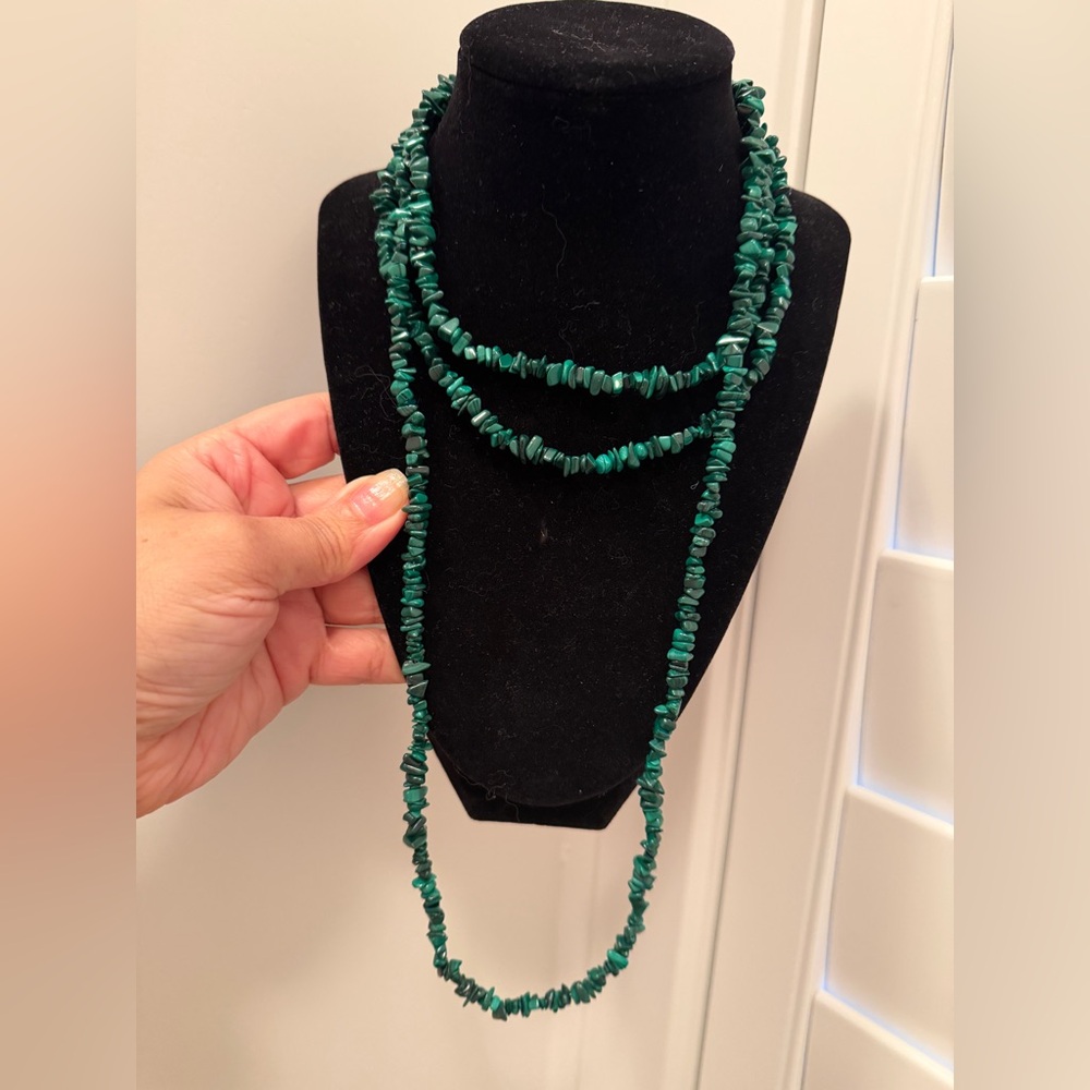 Jay King malachite strand Necklace new 60inches length - Picture 3 of 9